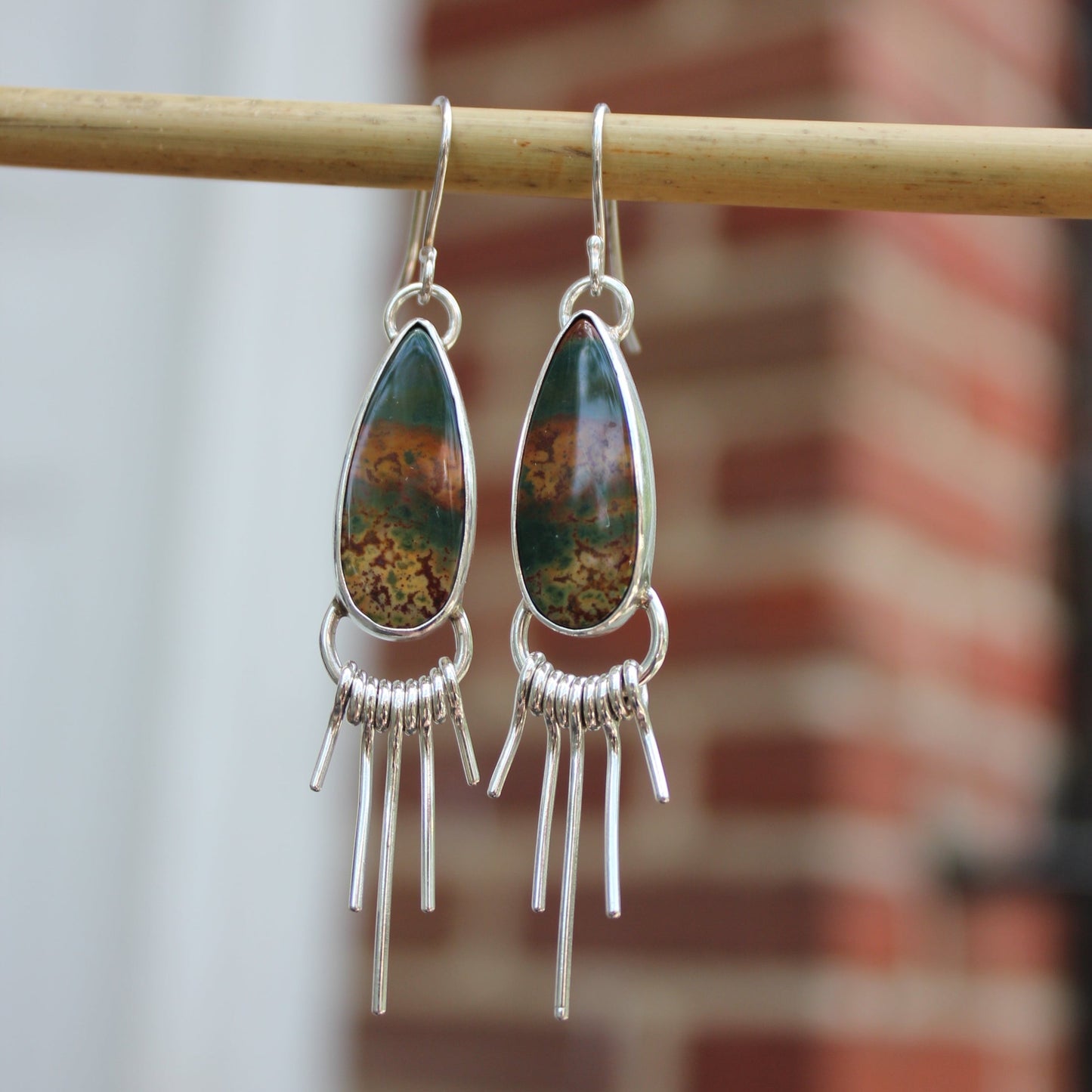 mookaite jasper sunburst earrings